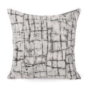 Dovekie Charcoal 18 in. x 18 in. Throw Pillow