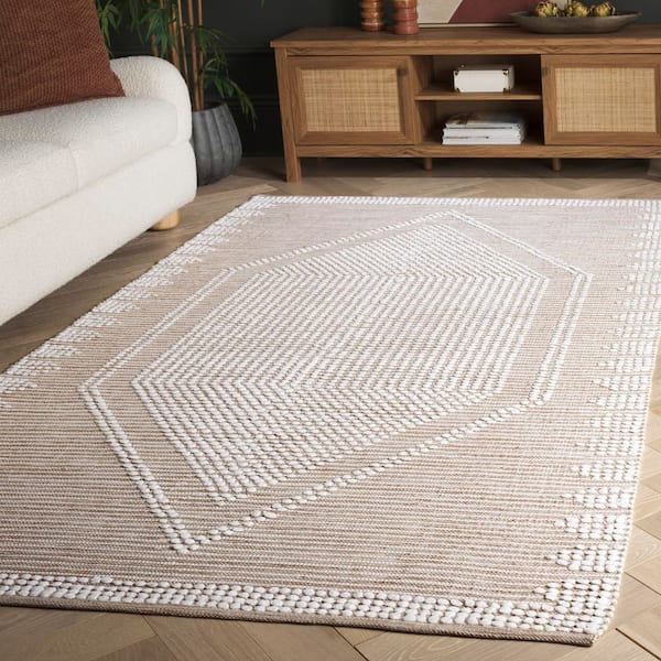 Montauk 3 ft. x 5 ft. Beige/Ivory Oversized Diamond Area Rug