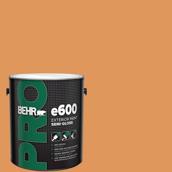 BEHR PRO 1 gal. #M230-6 Amiable Orange Semi-Gloss Exterior Paint
