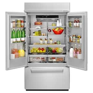 20.8 cu. ft. Built-In French Door Refrigerator in Stainless Steel with Platinum Interior