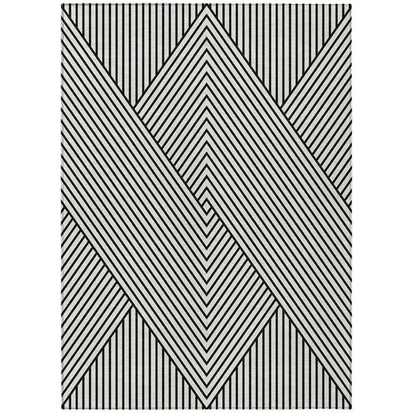 Chantille Machine Washable Indoor/Outdoor Abstract ACN937 White 2 ft. 6 in. x 3 ft. 10 in. Area Rug