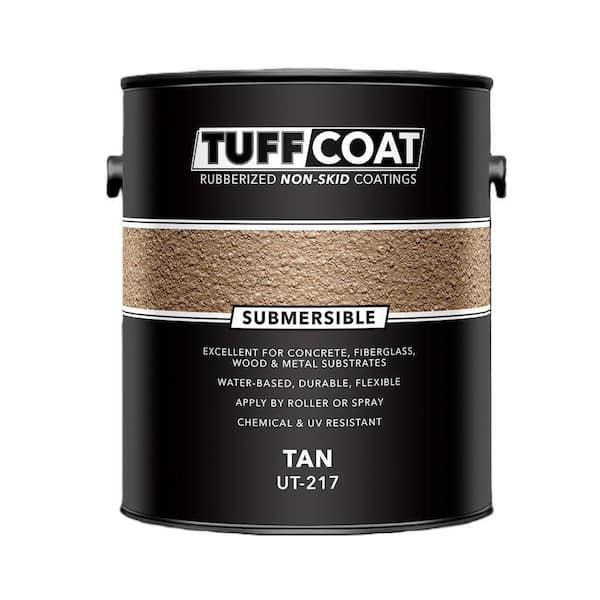 TUFF COAT UT-217 1-Gl Tan Matte, Interior/Exterior, Concrete/Wood/Fiberglass/Metal Paint, Basement/Garage/Deck/Pool Deck/Patio
