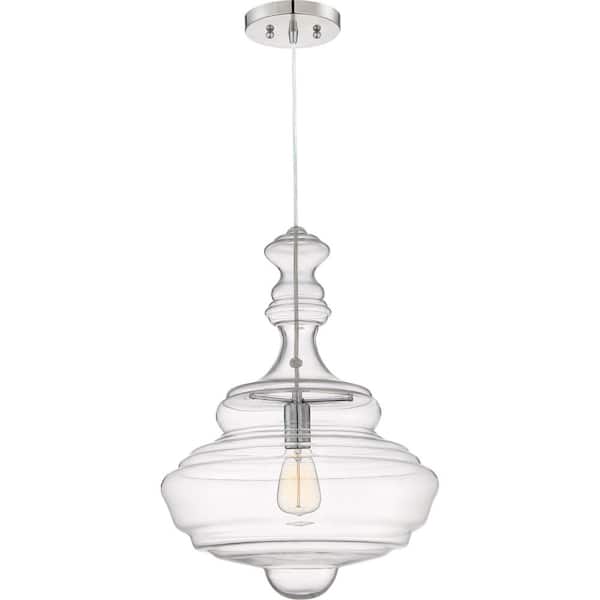 Quoizel Morocco 15.75 in. 1-Light Polished Chrome Pendant