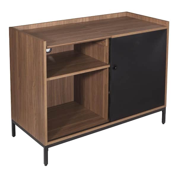 OSP Home Furnishings Colmar Record Player Stand with Album Storage