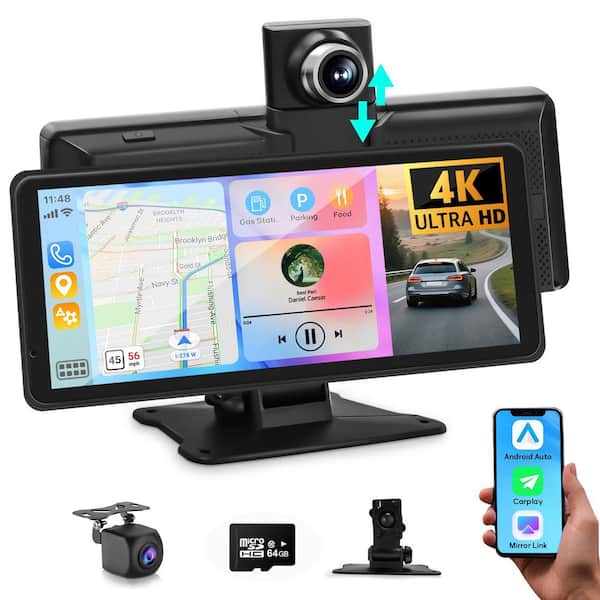 8.1 in HD Touch Car Stereo, with CarPlay, Android Auto, Touch Screen, Mirror Link, GPS Navigation, Dual Cameras