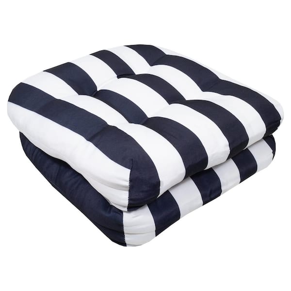 Pinstripe U-Shape Chair Cushion Set