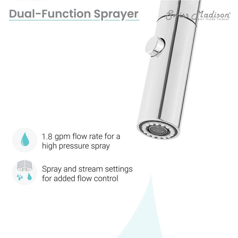 Chalet Chrome Single Handle Pull-Down Kitchen Faucet
