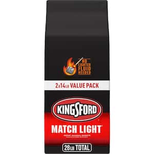14 lbs. Match Light Instant BBQ Smoker Charcoal Grilling Briquettes (2-Pack)