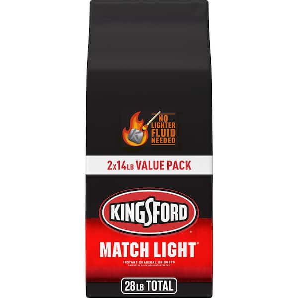 14 lbs. Match Light Instant BBQ Smoker Charcoal Grilling Briquettes (2-Pack)