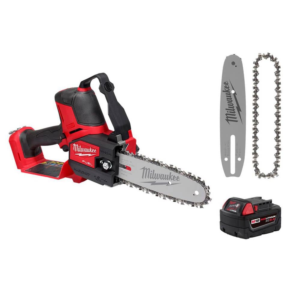 M18 FUEL 18V Lithium-Ion Brushless Battery 8 in. HATCHET Mini Chainsaw w/ M18 5.0 Ah Battery, Replacement Bar & Chain price history on PriceWatchPro
