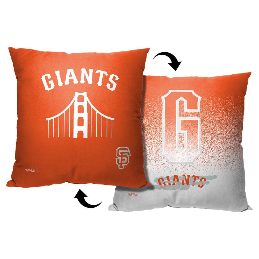 San Francisco Giants Orange and White Square Throw Pillow