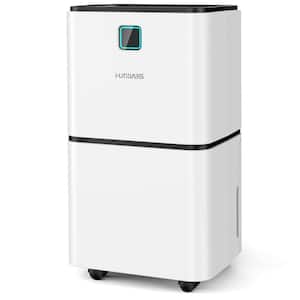 30 pt. 2,000 sq. ft. Dehumidifier in White for Room and Basements, with Automatic Defrost and Timer