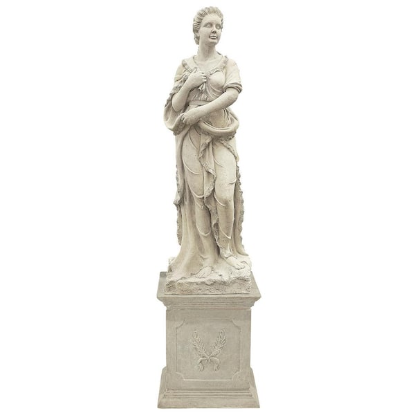 Design Toscano 88.5 in. H The 4 Goddesses of the Seasons: Winter Statue with Plinth