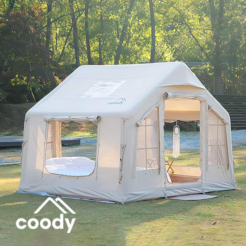 8 ft. x 10 ft. Inflatable Tent Glamping Tents for 4 Person Easy Setup 4 Season Waterproof Outdoor Tent price history on PriceWatchPro