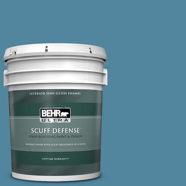 BEHR ULTRA 5 gal. #S490-5 Jay Bird Extra Durable Semi-Gloss Enamel Interior Paint & Primer