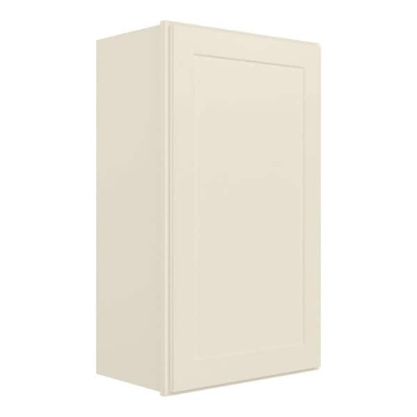 HOMEIBRO 21-in W X 12-in D X 36-in H in Shaker Antique White Plywood Ready to Assemble Wall Kitchen Cabinet