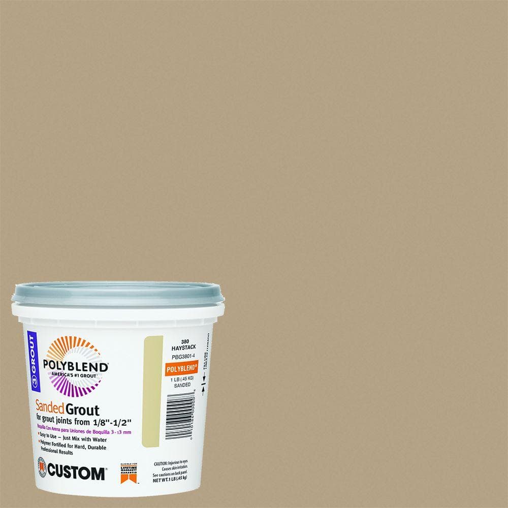 Custom Building Products Polyblend 380 Haystack 1 Lb Sanded Grout Pbg3801 The Home Depot