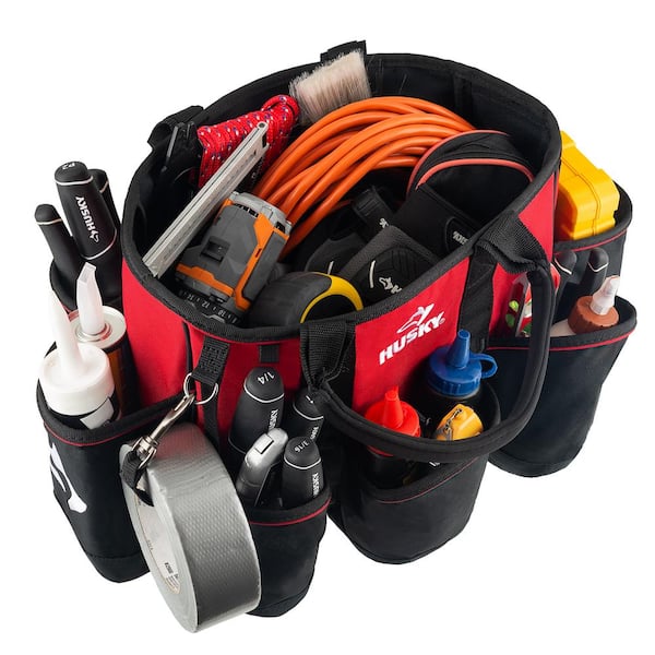 Husky 14 in. 15 Pocket Open Top Supply Tool Bag HD60014-TH