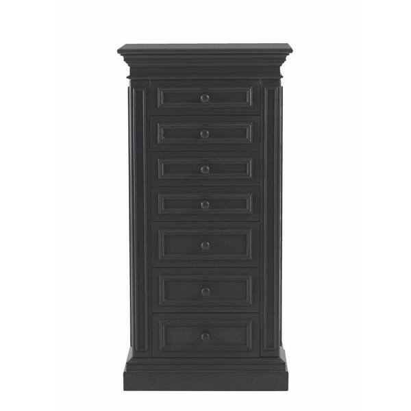 Home Decorators Collection Sheridan 7-Drawer Jewelry Armoire in Black