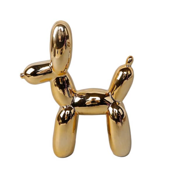 Flora Bunda 11"H Ceramic Ballon Dog