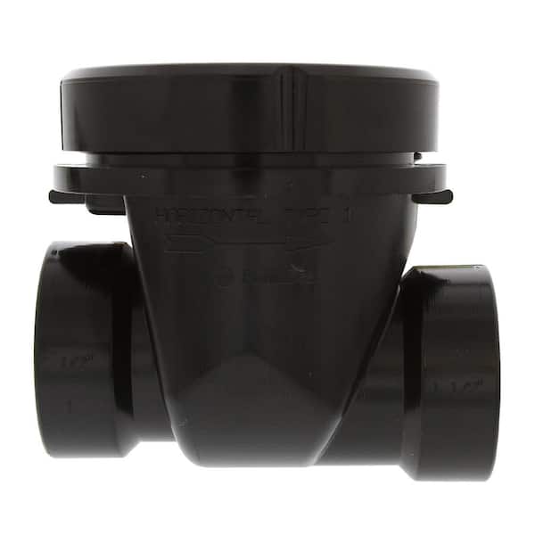 JONES STEPHENS 1-1/2 in. ABS Backwater Valve for Drainage Systems