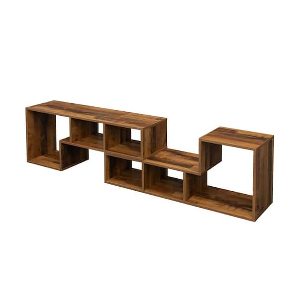 CIPACHO 41.34 in. Particle Board Brown Modern TV Stand Fits TV's up to 55 in