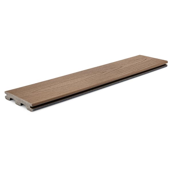 TimberTech Composite Classic 5/4 in. x 6 in. x 16 ft. Grooved Classic Brown Comp Deck Board (Actual: 0.94 in. x 5.36 in. x 16 ft)