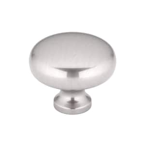 Germain Collection 1-1/4 in. (32 mm) Classic Brushed Nickel Round Cabinet Knob