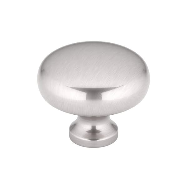 Germain Collection 1-1/4 in. (32 mm) Classic Brushed Nickel Round Cabinet Knob