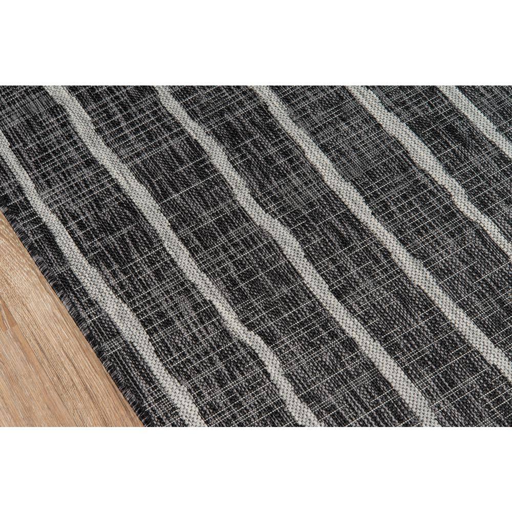 Charcoal Abstract Synthetic 6'7" x 9'6" Easy-Care Rug