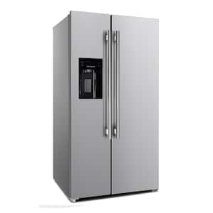 36 in. W x 29.86 in. D 20 cu. ft. Side by Side Refrigerator in Stainless Steel with Ice Maker