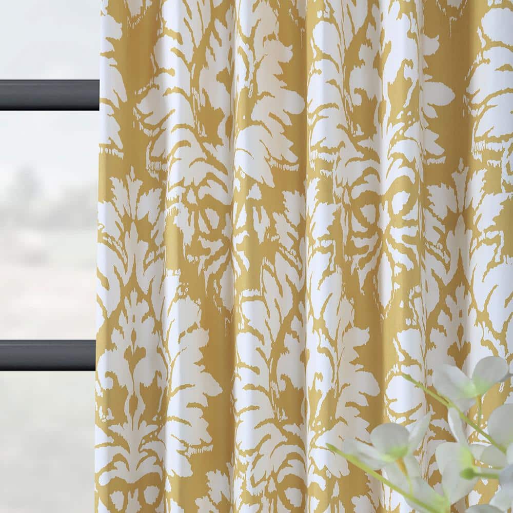 Lacuna Sun Yellow Cotton Room Darkening Curtain Panel