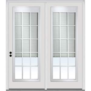 TRUfit 71.5 in. x 79.5 in. Right-Hand Internal Blinds Triple Pane Clear Low-E Primed Steel Double Prehung Patio Door