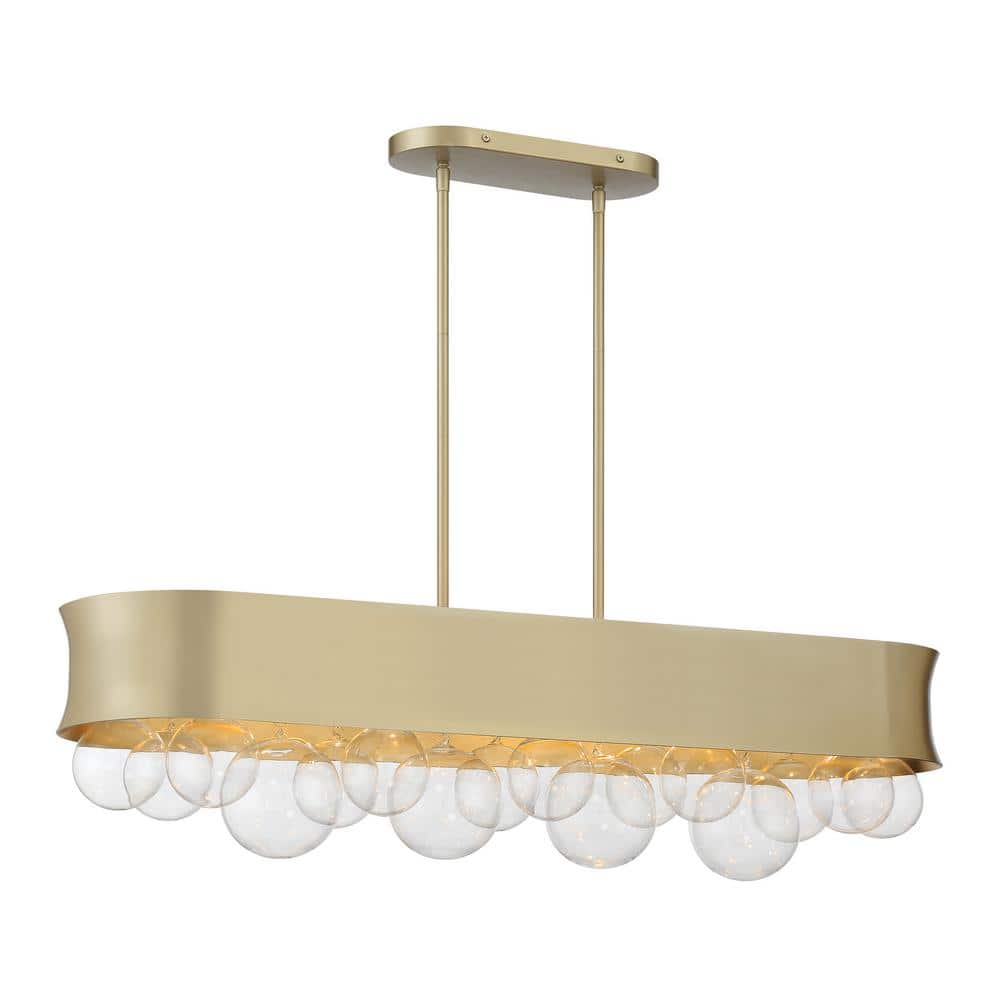 Verdi Square 6-Light Soft Gold Bubble Island Chandelier for Dining Room with No Bulbs Included price history on PriceWatchPro