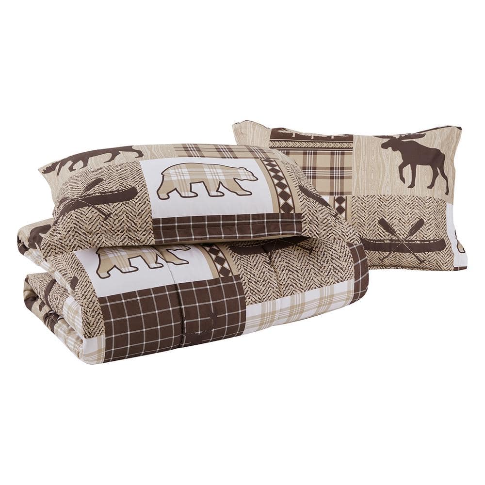 Canyon Trail Brown Microfiber Full Bedspread Set