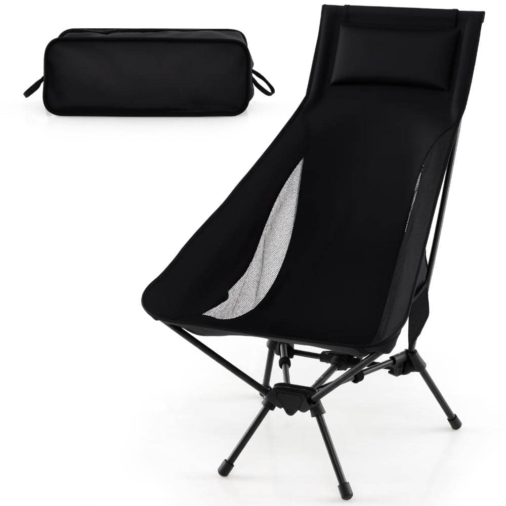 SKONYON High Back Portable Backpacking Chair with Pillow Side