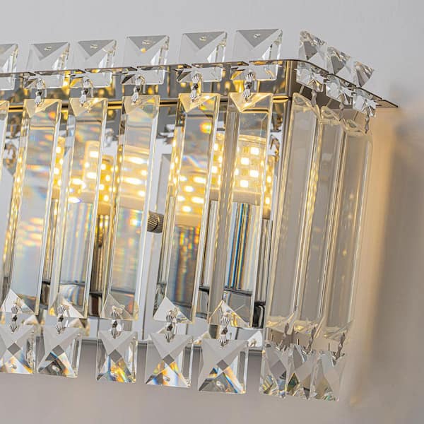 Joshua 23 in. 6-Light Chrome Vanity Light with Crystal