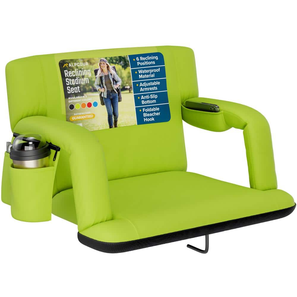 Quality Comfortable Stadium Seat with Back Support, online Arm Rest & Storage Pockets