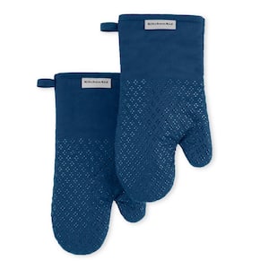 Asteroid Silicone Grip Blue Willow Oven Mitt (2-Pack)