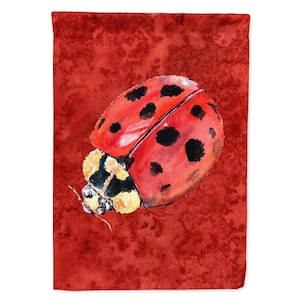 11 in. x 15-1/2 in. Polyester Lady Bug on Deep Red 2-Sided 2-Ply Garden Flag