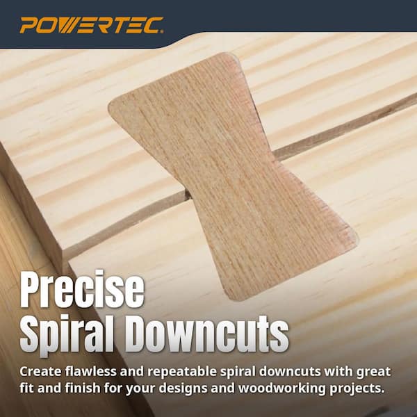 POWERTEC Router Inlay Kit for 1/4 in. Template, Solid Brass Router