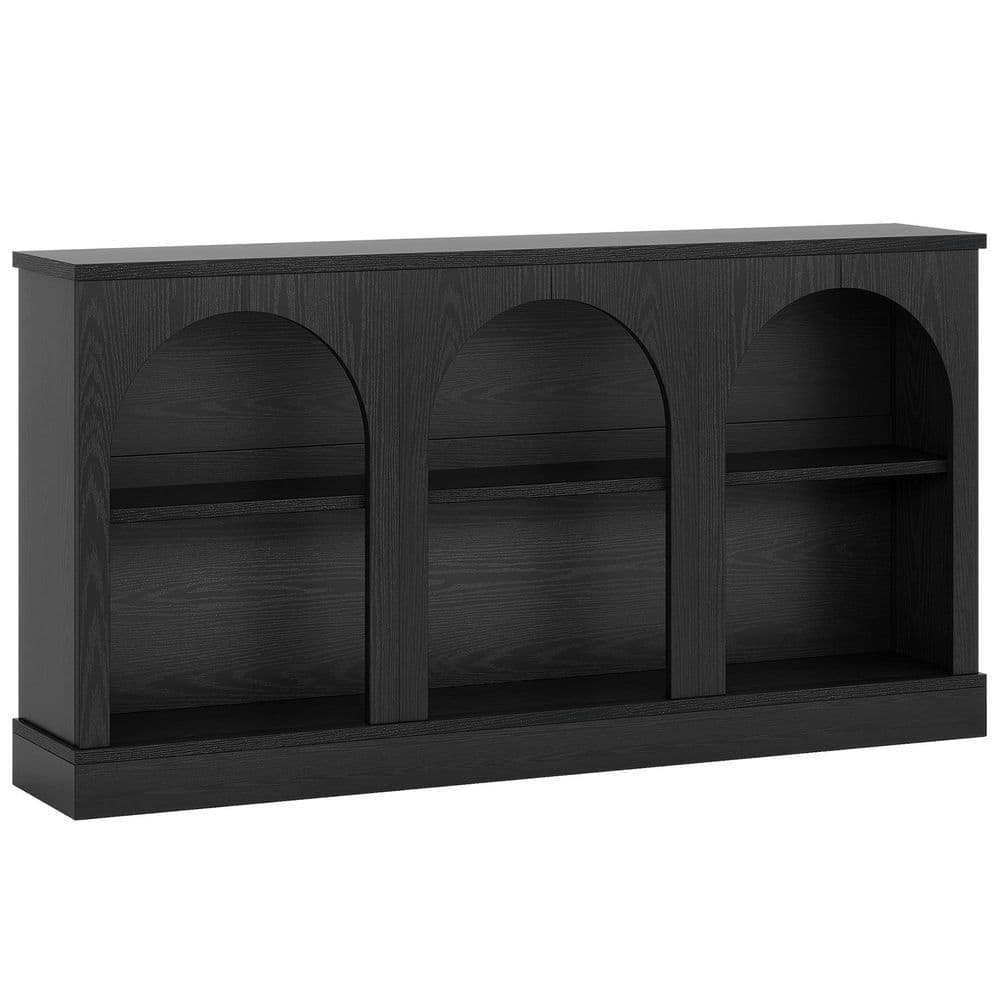 Tabor Black TV Stand Entertainment Center Fits TVs up to 50 to 65 in. with 3 Tier Storage for Home Living Room Bedroom price history on PriceWatchPro
