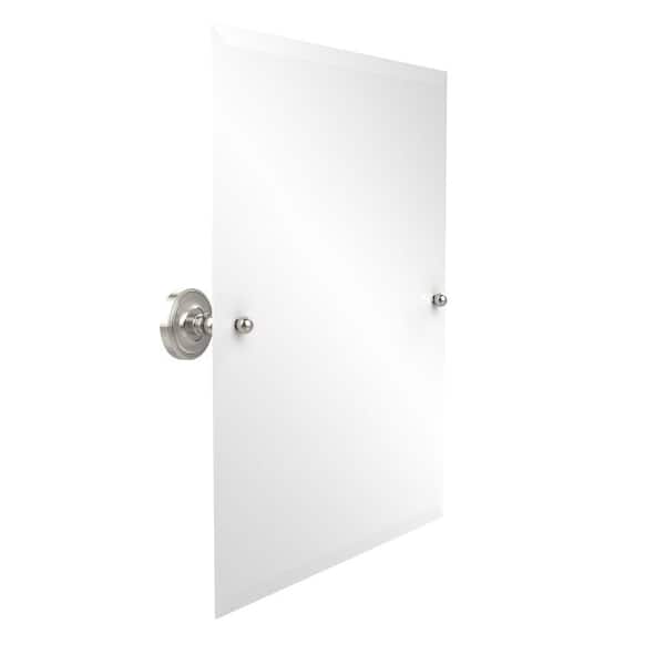 Allied Brass Prestige Regal Collection 21 in. x 26 in. Frameless Rectangular Single Tilt Mirror with Beveled Edge in Polished Nickel