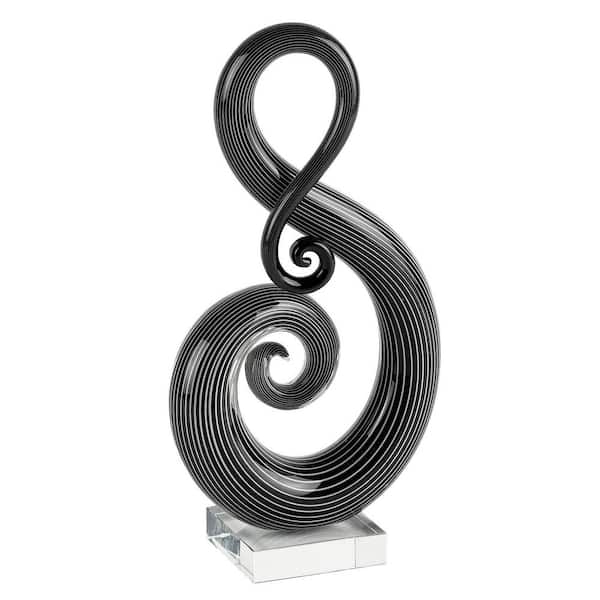 HomeRoots 12 in. Multicolor Multicolor Glass Art Centerpiece