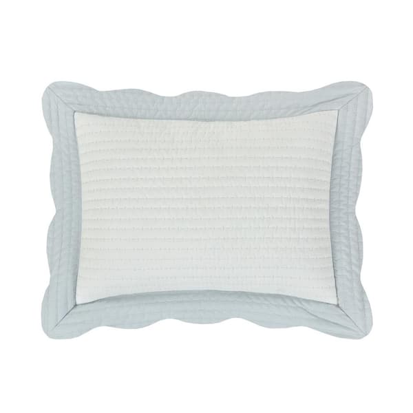 Unbranded Ashford Blue Cotton King Quilted Sham