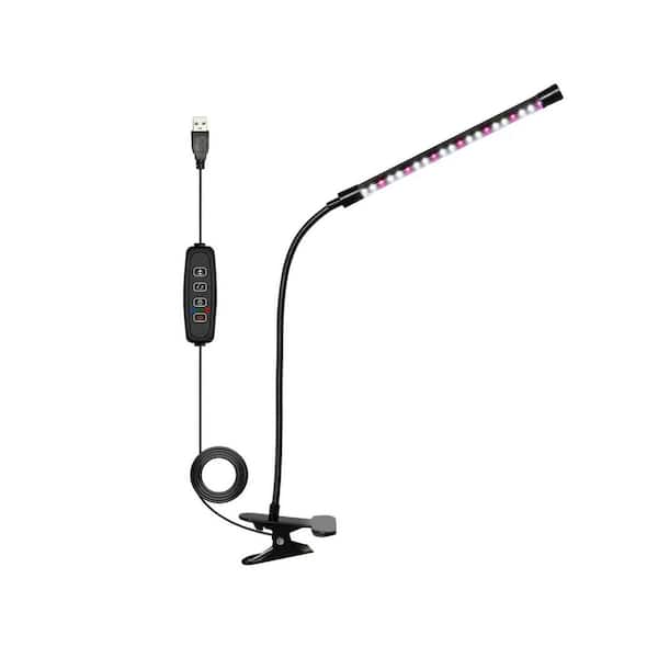 Full Spectrum Black Plastic LED Grow Light with 3 Modes Timer Function for Indoor Plants, 1 Tube, Dimmable Design