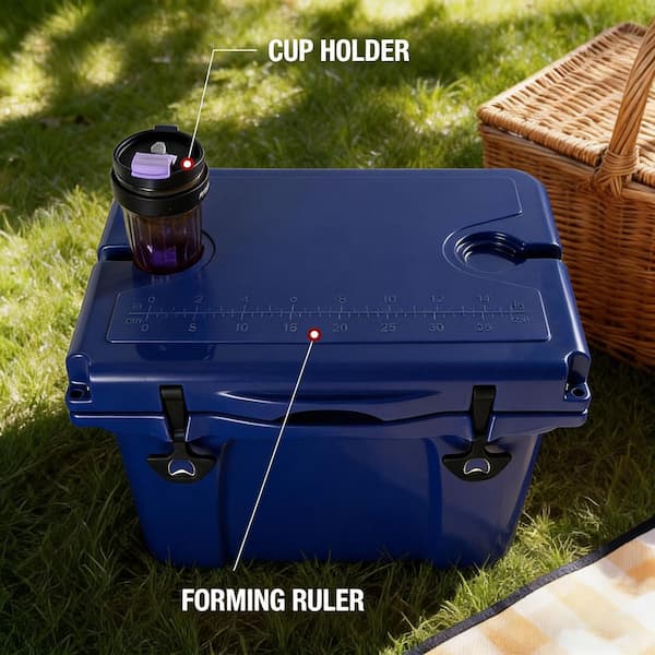Ama pear 25 qt. Blue Portable Cooler Food Beverage Insulated Hard