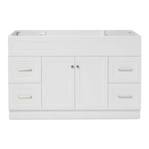 Hamlet 54 in. W x 21.5 in. D x 34.5 in. H Freestanding Bath Vanity Cabinet without Top in White