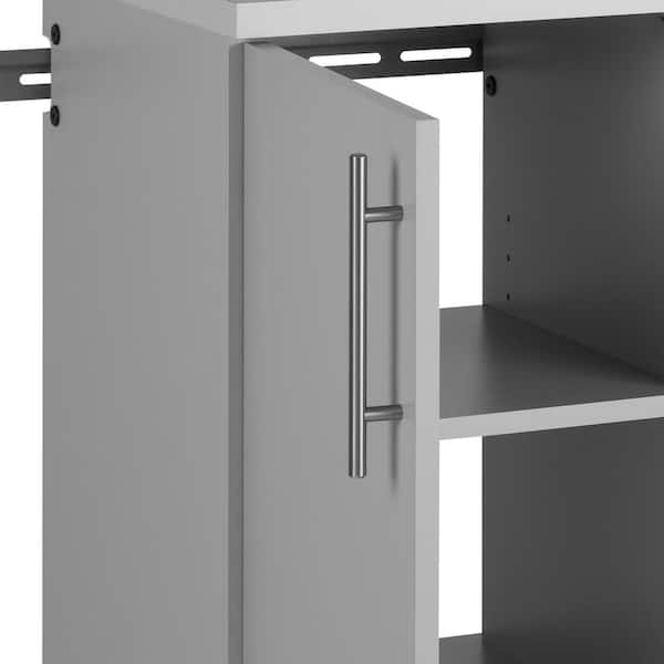 Prepac HangUps 30 Large Storage Cabinet, Light Grey