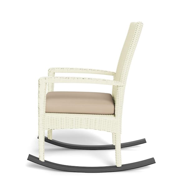 Tortuga Outdoor Bayview White Magnolia Wicker Rocking Chair with